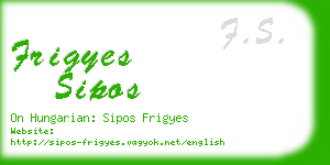 frigyes sipos business card